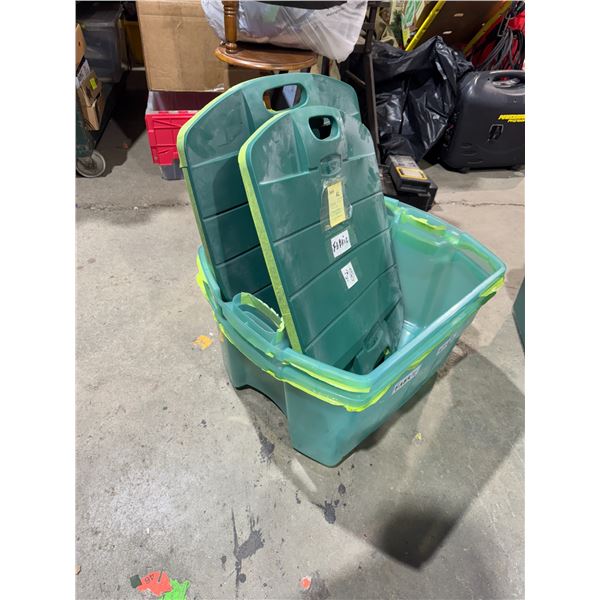 2 Rubbermaid storage bin