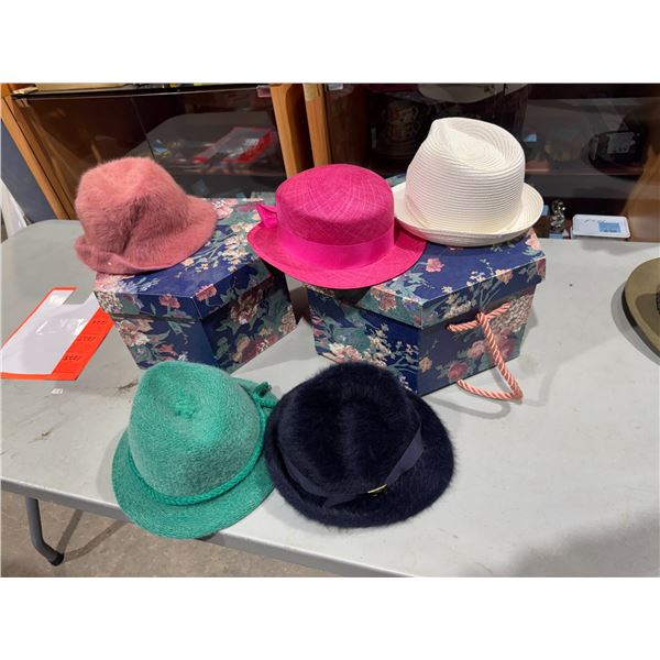 KANGOL and other hats and hat boxes