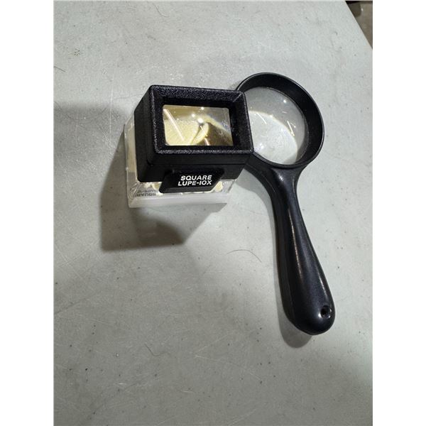 Square Lupe- 10x and magnifier