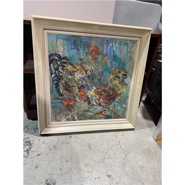 Rooster artwork 27 1/2" x 27 1/2"