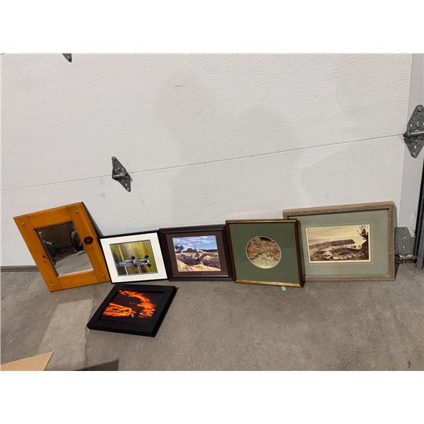 Mirror and wall hangings