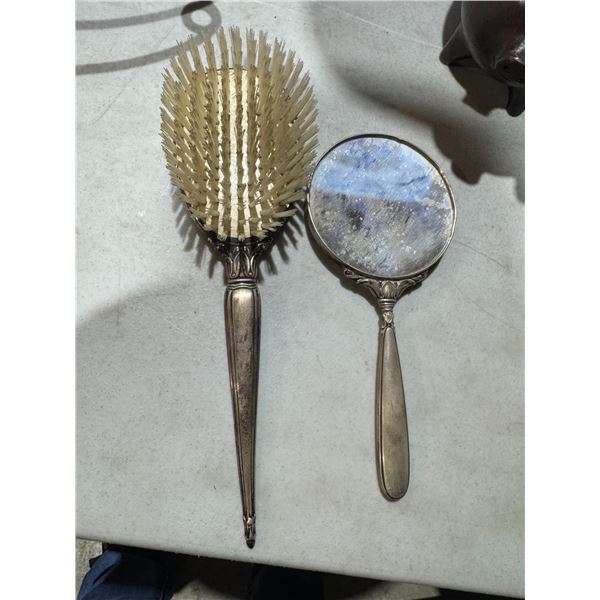 Birks sterling brush and mirror