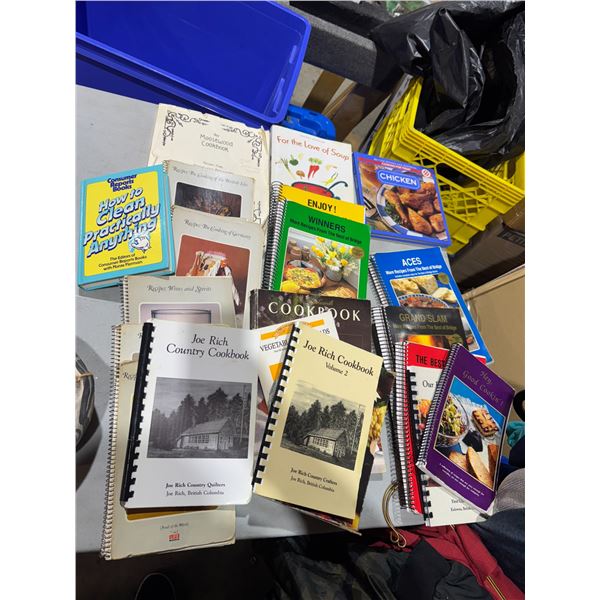 Cookbooks, including Joe Rich country cookbooks