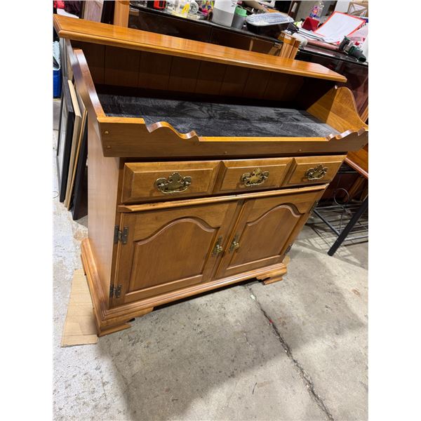 Braxton maple cabinet measures 43 1/4" x 18 1/2" x 40" tall