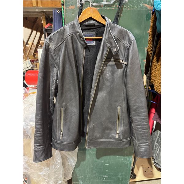 Leather coat size large