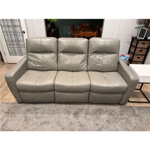 Leather reclining couch 80" wide