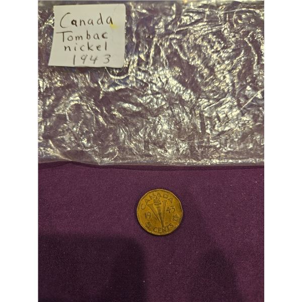 1943 Canada Tombac Nickel
