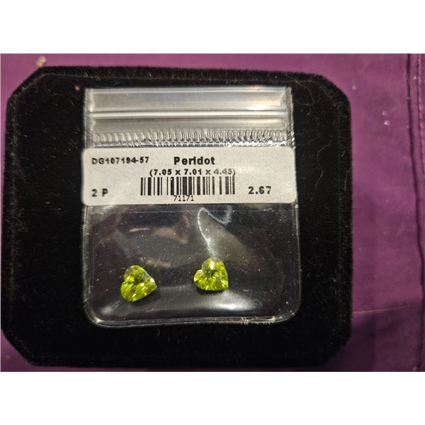 2 Peridot stone