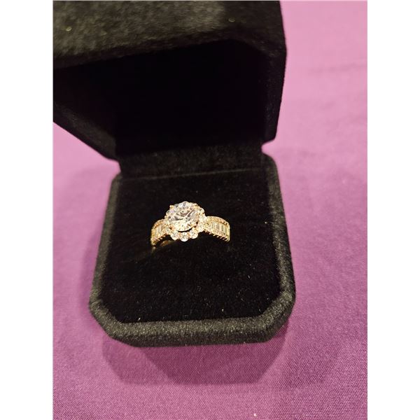 1.0ct Simulated diamond halo ring