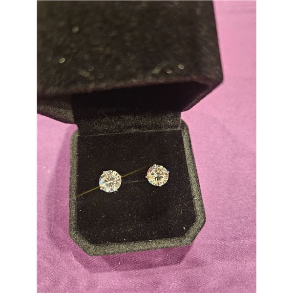 Simulated diamond earrings