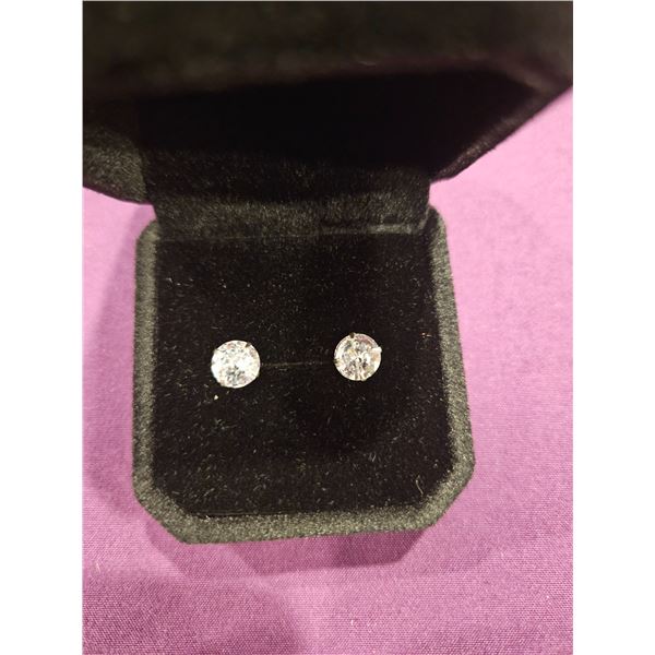Simulated diamond earrings