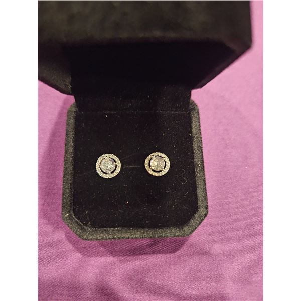 Simulated diamond earrings