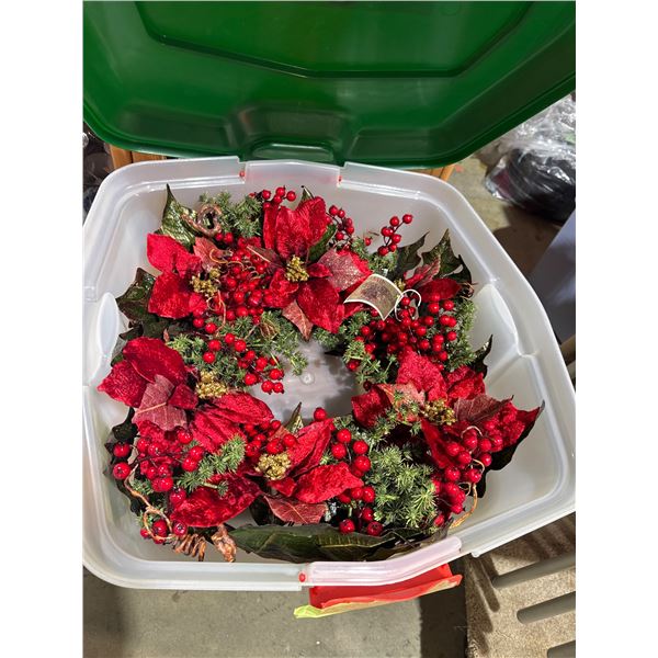 Christmas Wreath and wreath holder