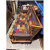 Image 4 : vintage maple couch with patchwork cushions