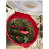 Image 1 : Wreath  and wreath container holds 24 inch wreath