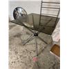 Image 1 : Smoked glass, folding pedestal table