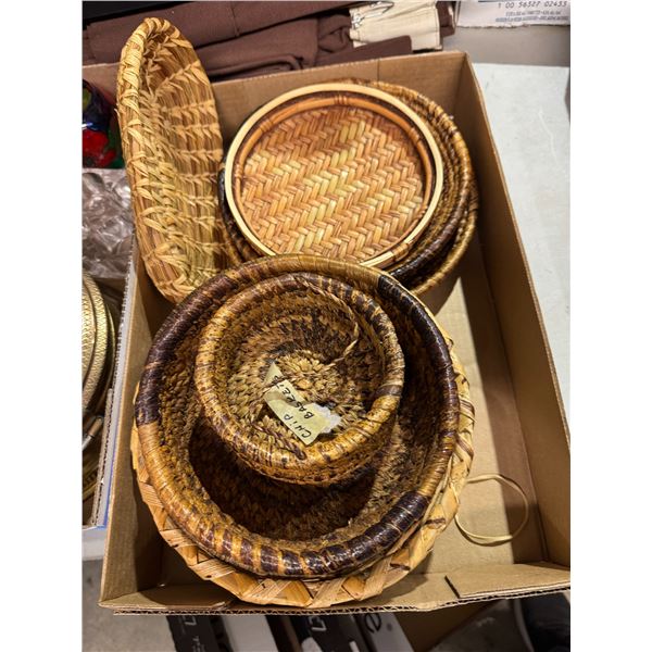 Assorted baskets chip baskets and other