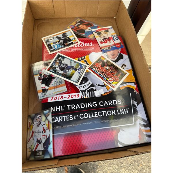 Topps cards and NHL trading card book 20 18–20 19