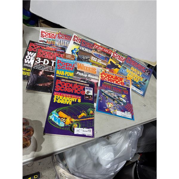 Popular science magazine, home mechanics, and other mag