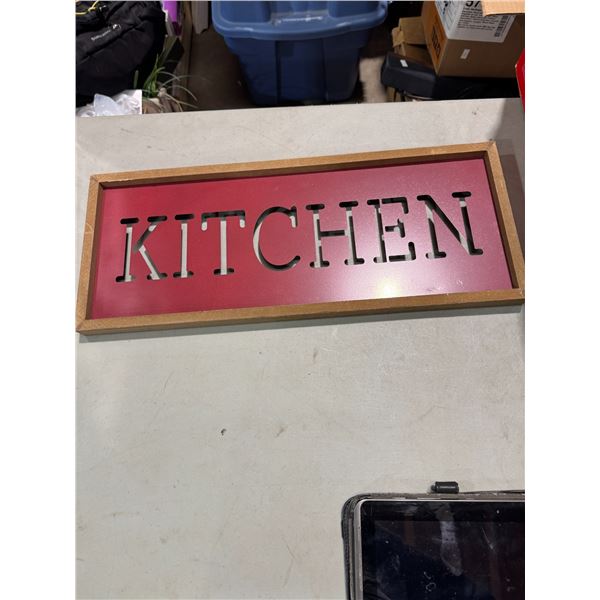 Kitchen sign