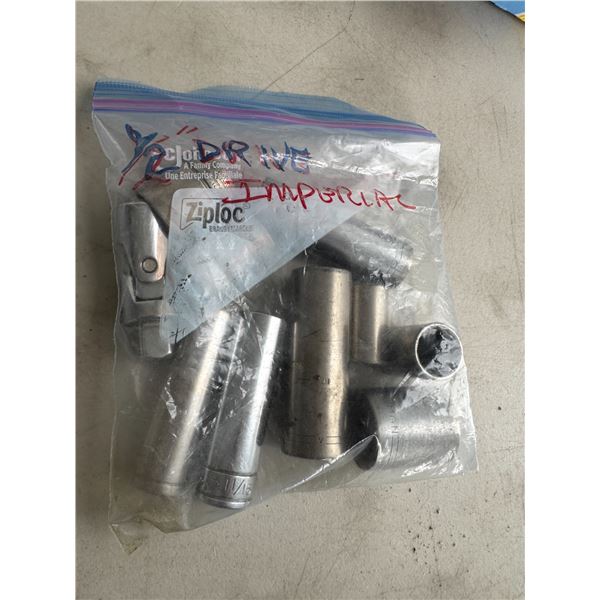 Half inch impact imperial sockets