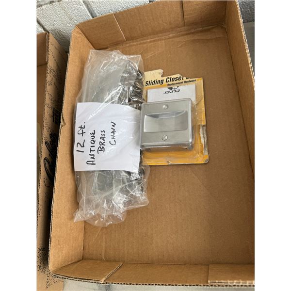 12 foot antique bra, chain, and sliding closet