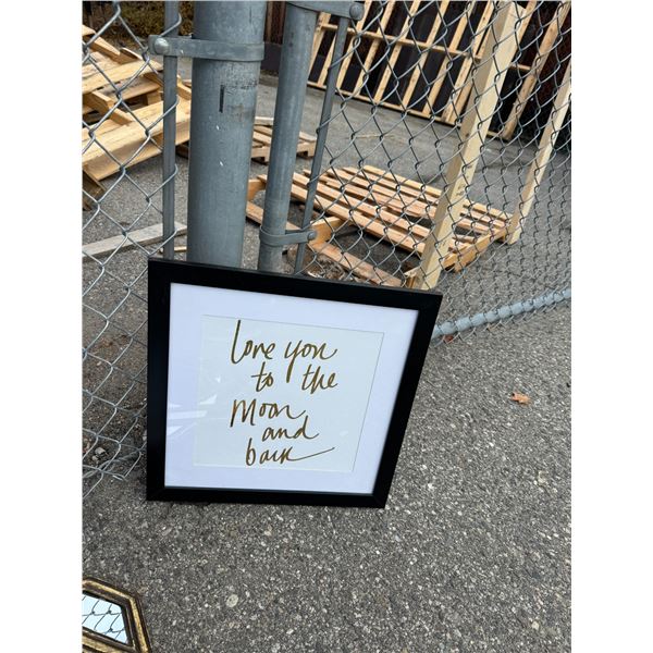 Love you to the moon and back wall hanging