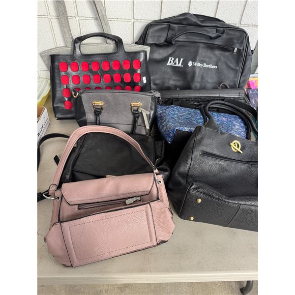 Assorted purses and bags
