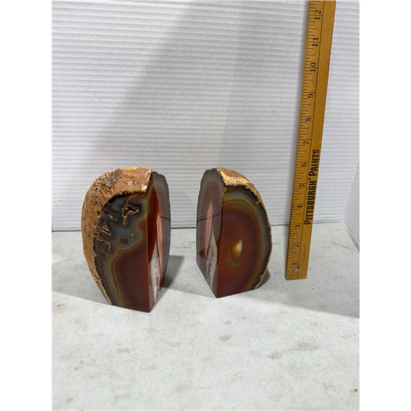 Agate book ends