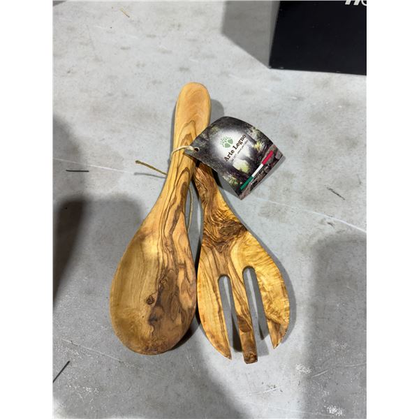 Italian salad  fork and spoon