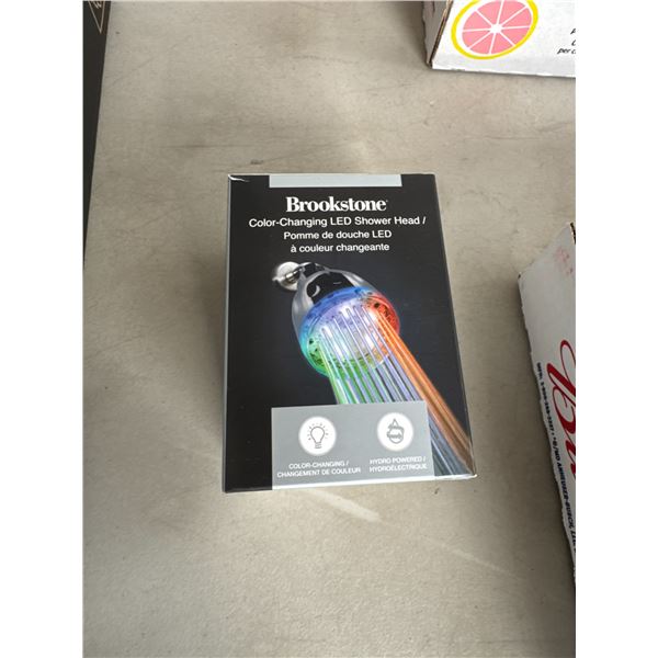 Color changing LED showerhead