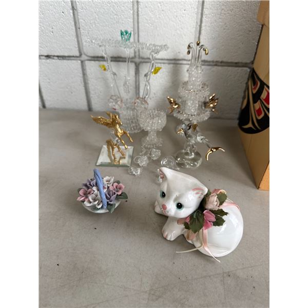 Crystal and blown glass decor