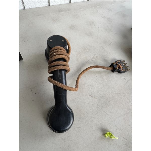 Vintage Northern electric dial phone Wood box big lite N393BA  C 1949