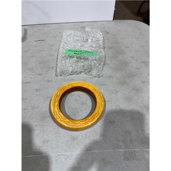 Smoked ivory bracelet