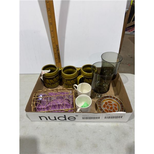 Mugs glasses, Demi towel cups coasters