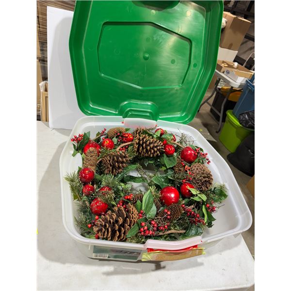 Wreath with wreath holder