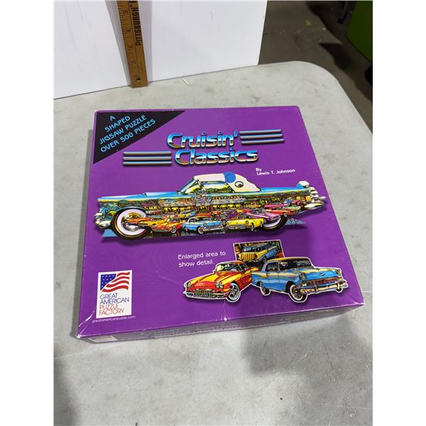 Cruising Classics shaped jigsaw puzzle