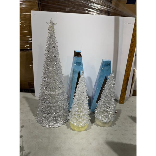 Christmas trees light up