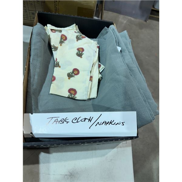 Tablecloth and napkins