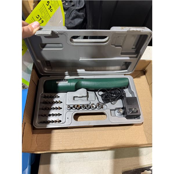 Rechargeable screwdriver set