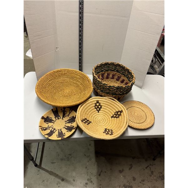 Weived baskets etc