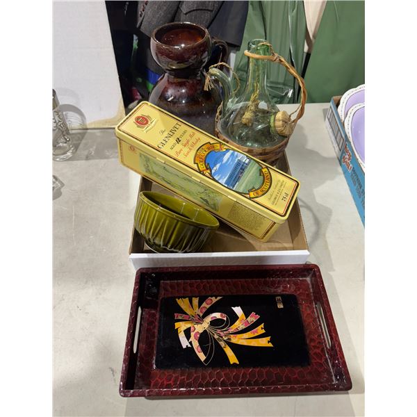 Trays , bottles, jugs, etc.