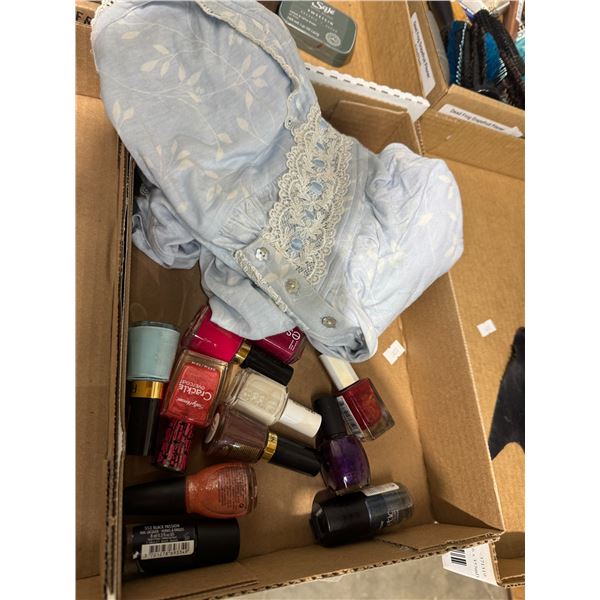 Nail polish and sleeping gown