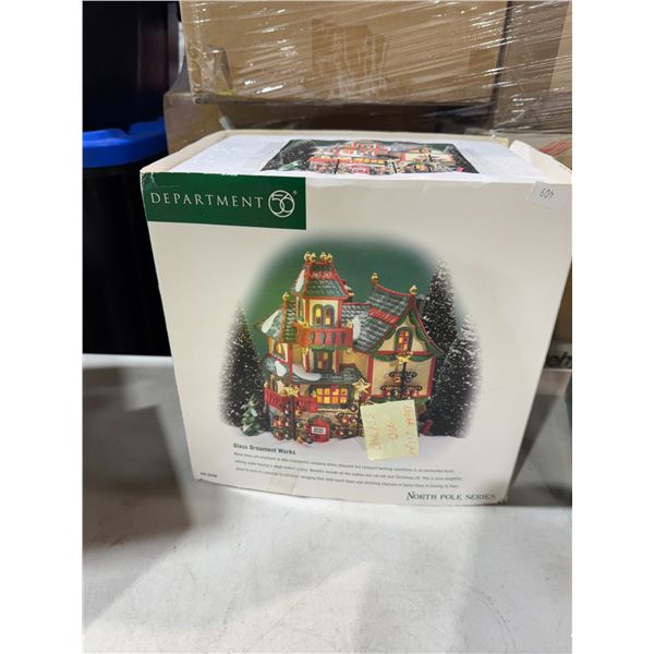 Department 56 glass ornament works North Pole series