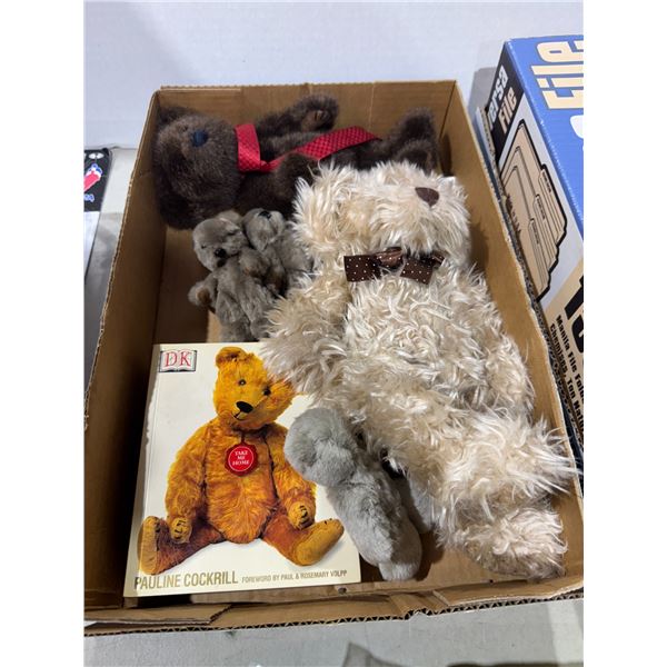 Collectible bears and book