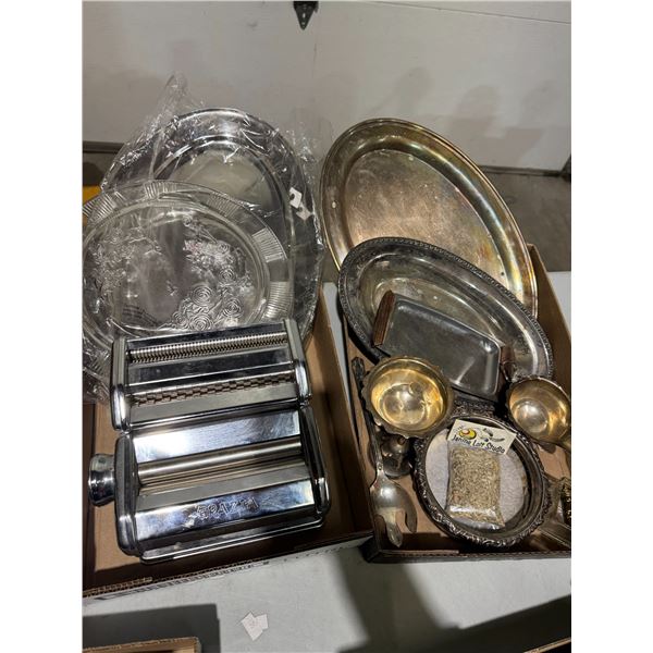 Silver paint, trays and pasta maker