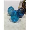Image 1 : Blue glass egg decor