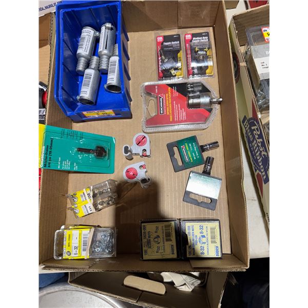 Drywall, screw, setter, and acorn nuts, and other items