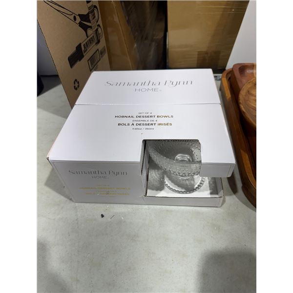 Samantha PYNN home Hobnail dessert, bowls