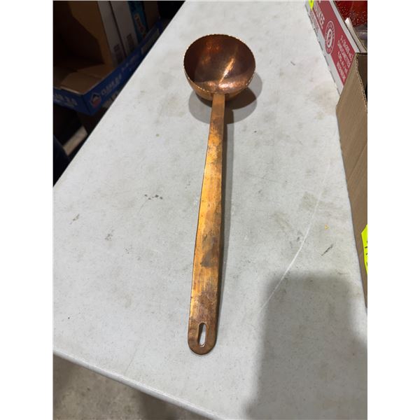 Hammered copper ladle
